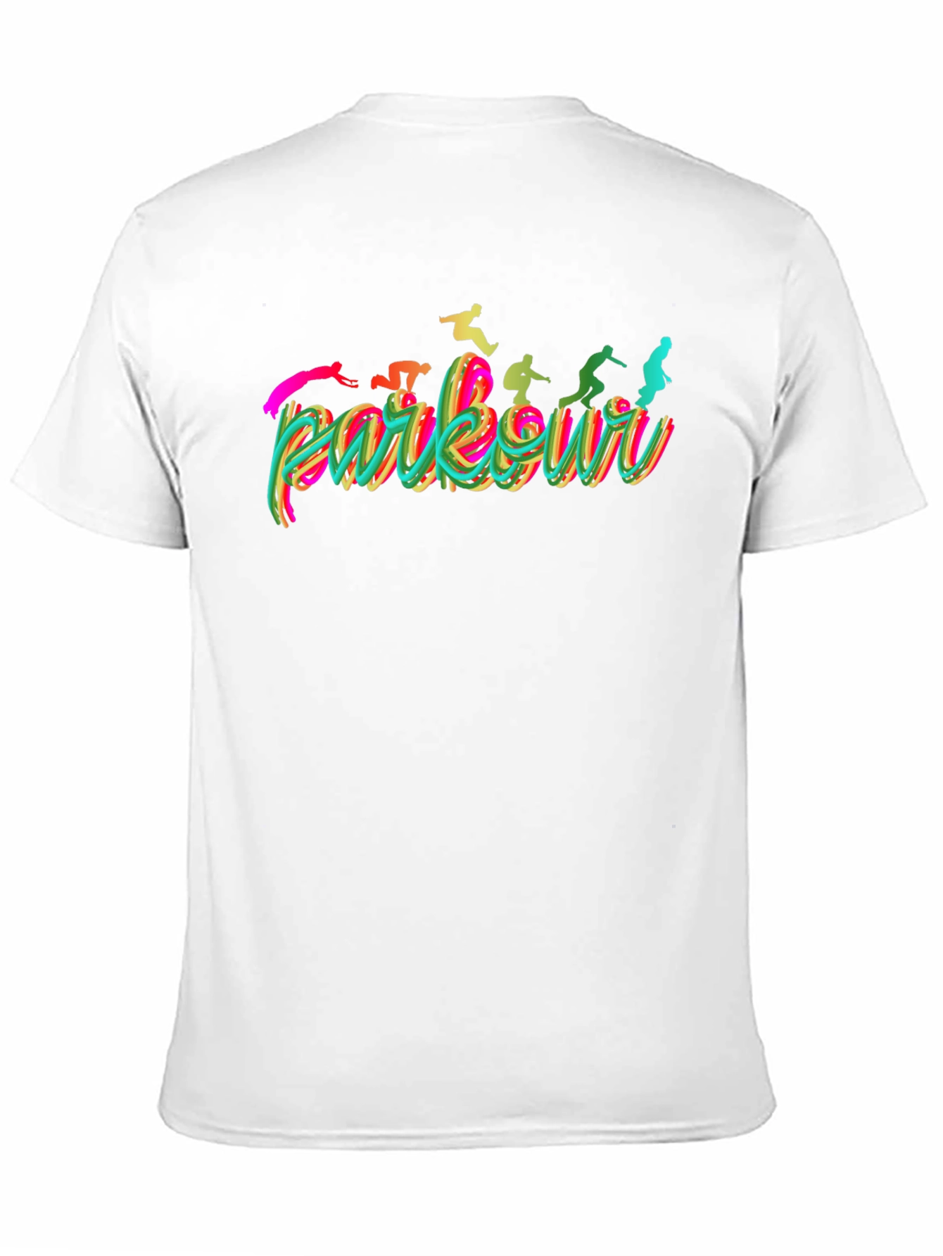 Parkour Silhouette Graphic Tee - Black