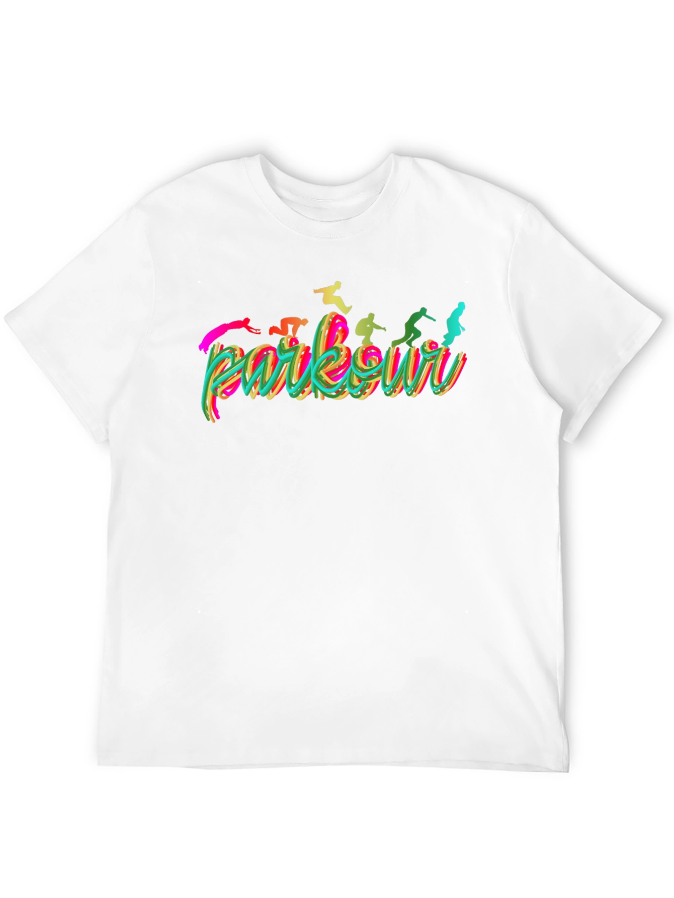 Parkour Silhouette Graphic Tee - Black
