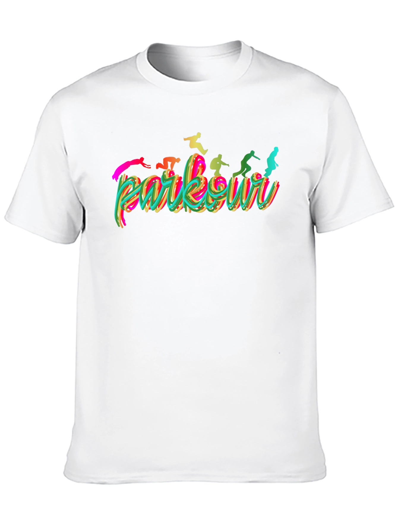 Parkour Silhouette Graphic Tee - Black