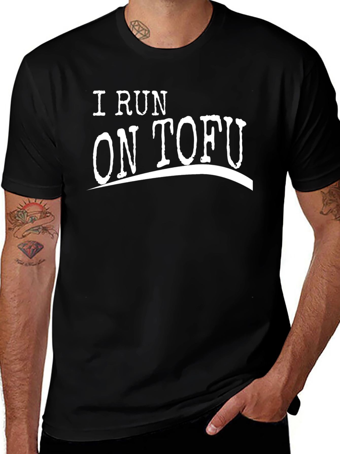 I Run On Tofu T-Shirt - Vegan Power Tee