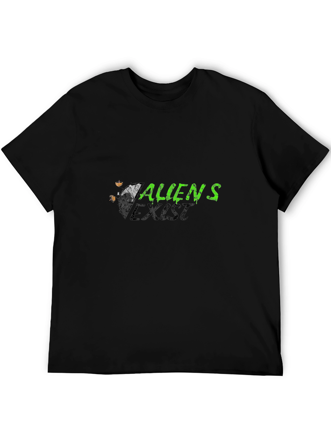Aliens Exist Graphic T-Shirt - Black Tee