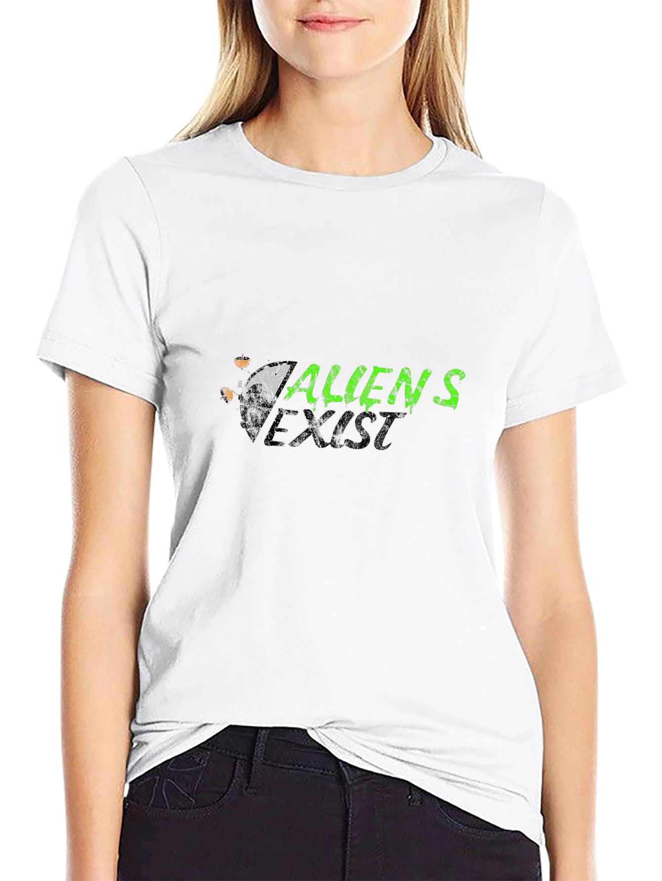 Aliens Exist Graphic T-Shirt - Black Tee