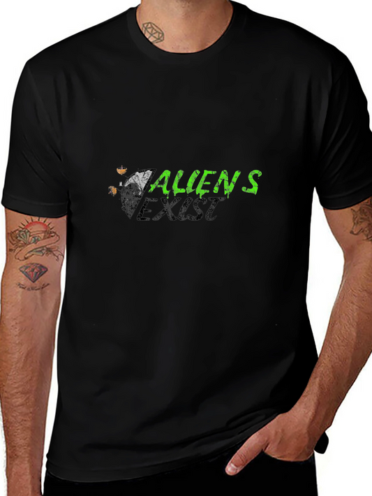 Aliens Exist Graphic T-Shirt - Black Tee