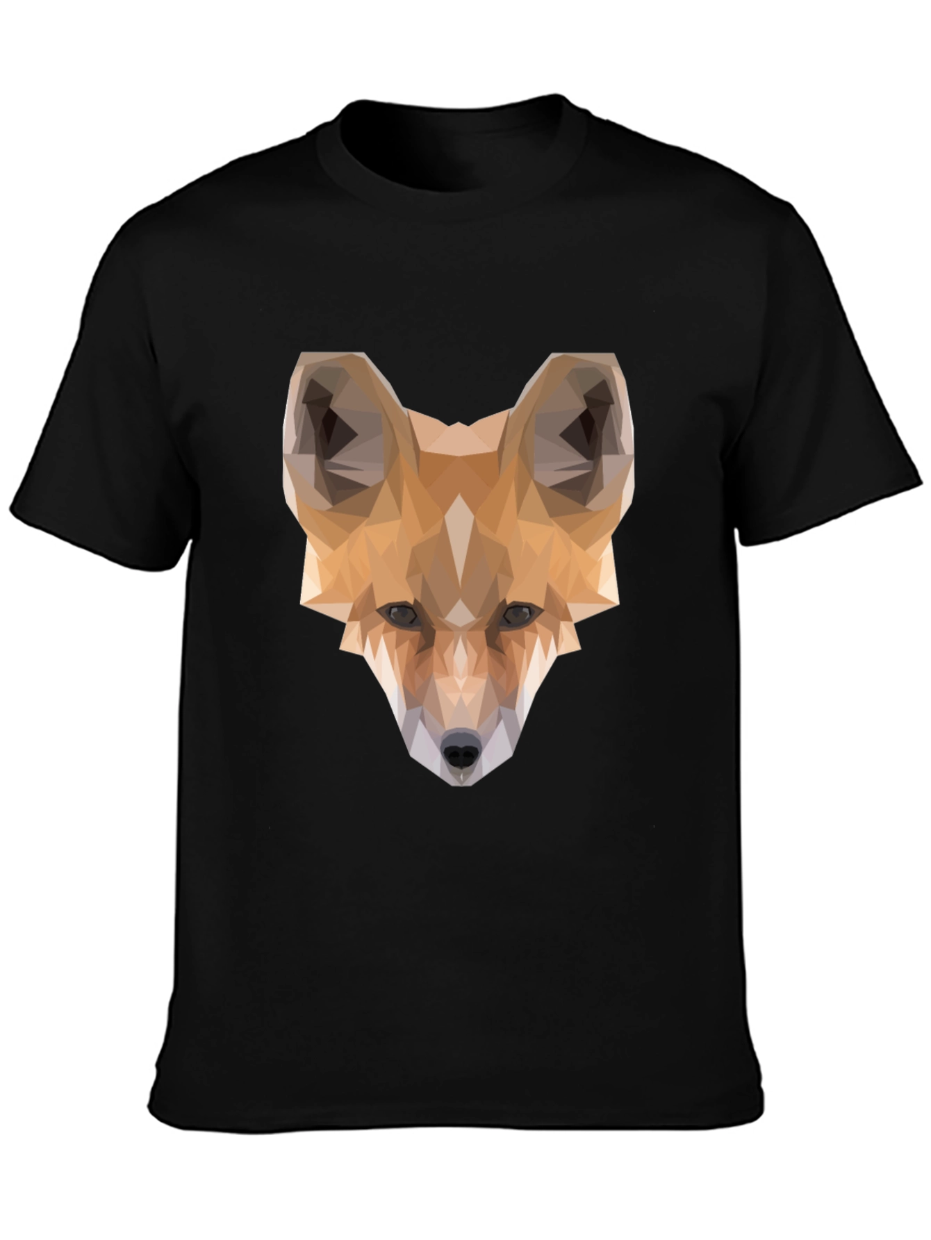 Geometric Fox Graphic Tee - Modern Mens T-Shirt