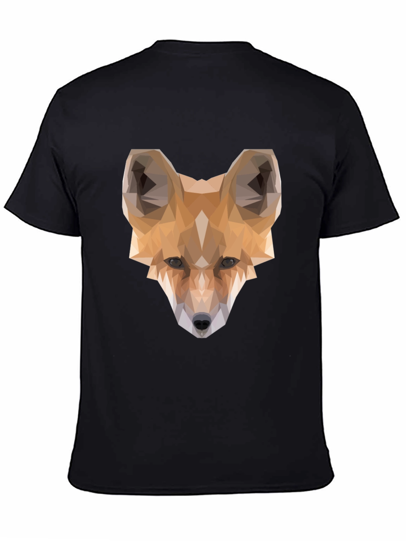 Geometric Fox Graphic Tee - Modern Mens T-Shirt