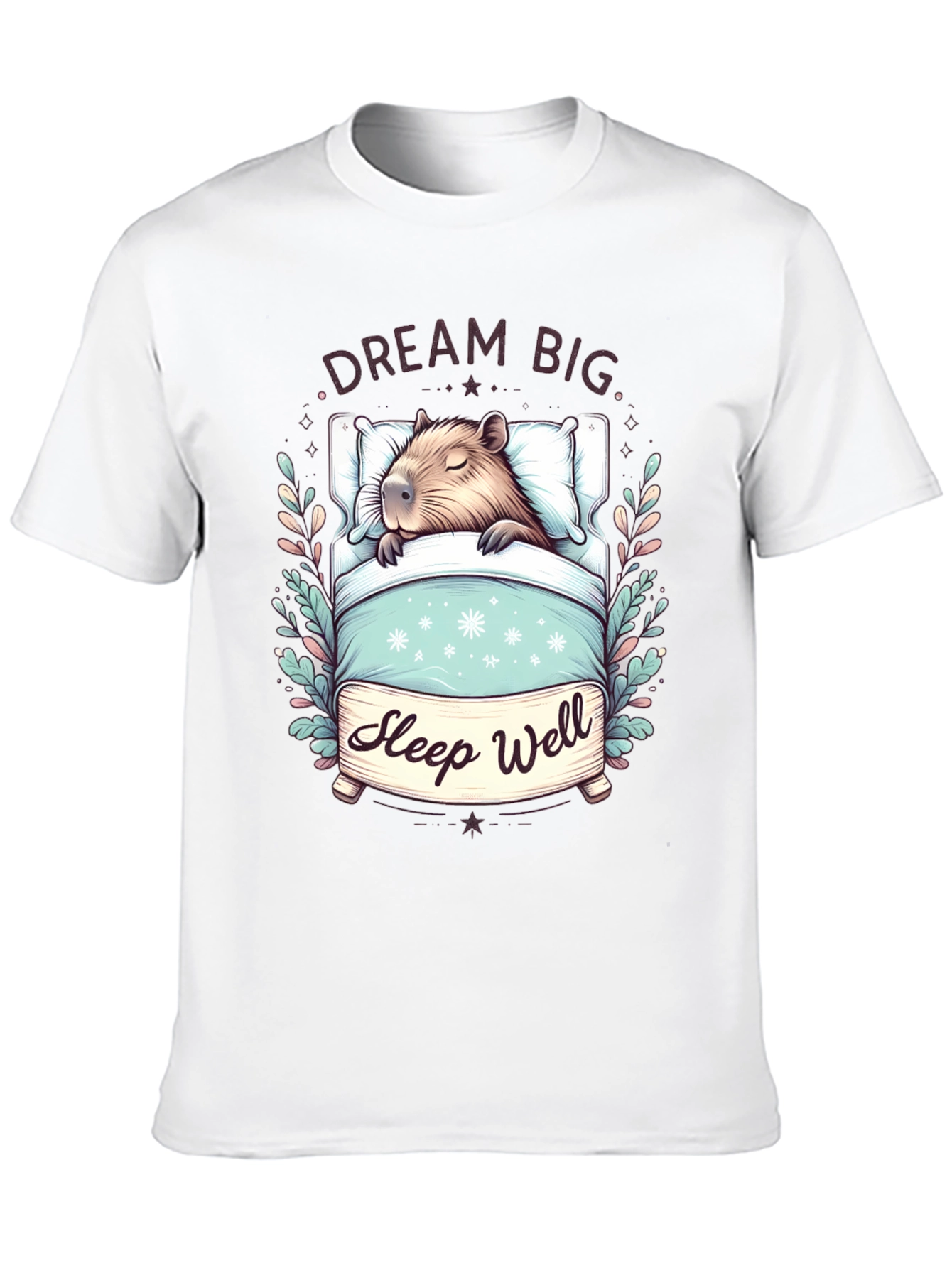 Dream Big Sleep Well Capybara T-Shirt