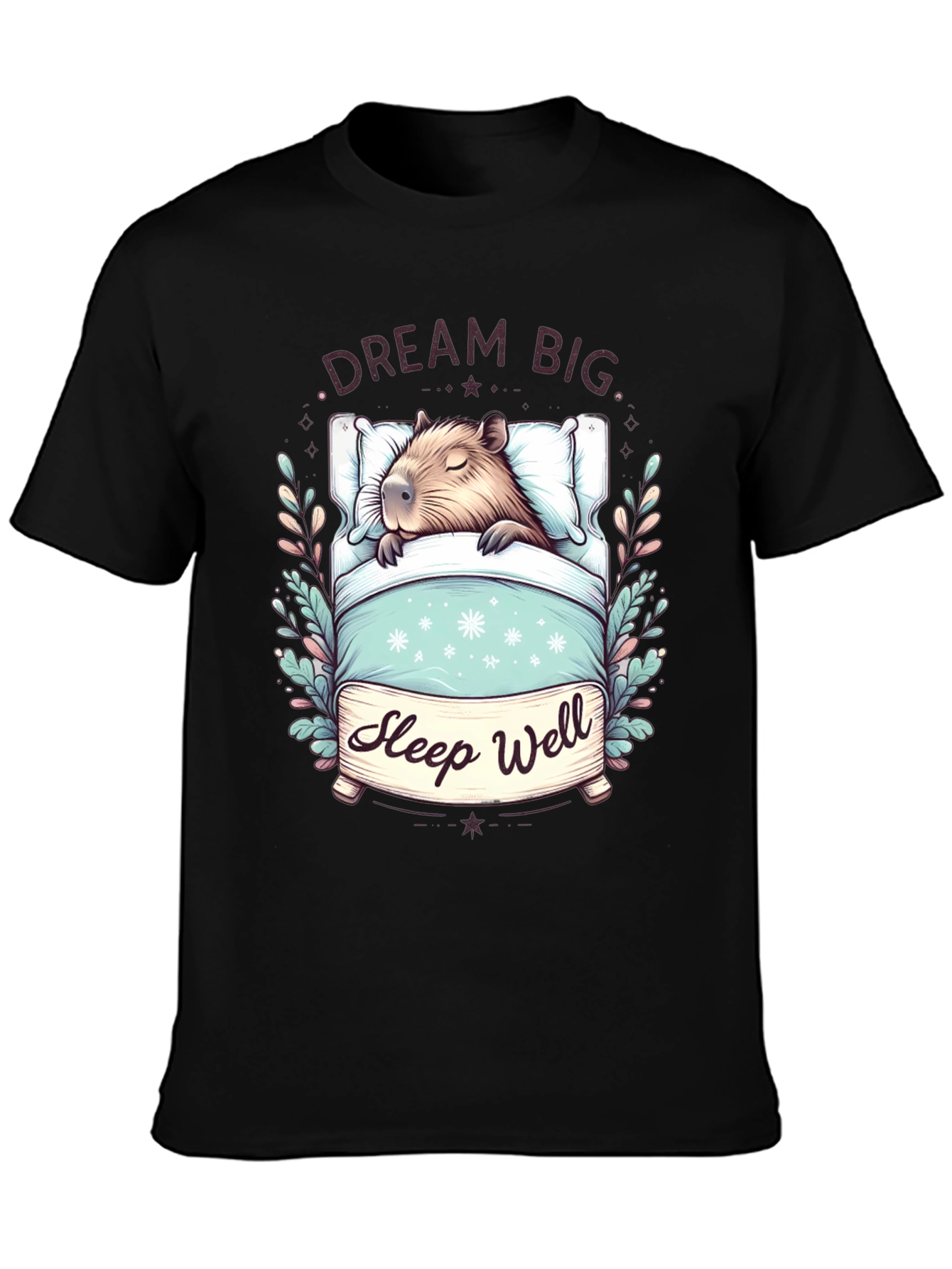 Dream Big Sleep Well Capybara T-Shirt