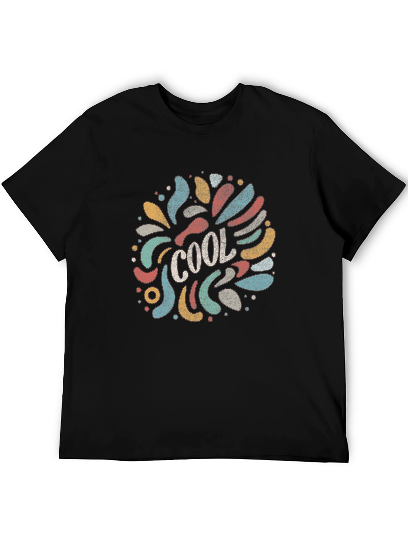Cool Graphic Print Black T-Shirt
