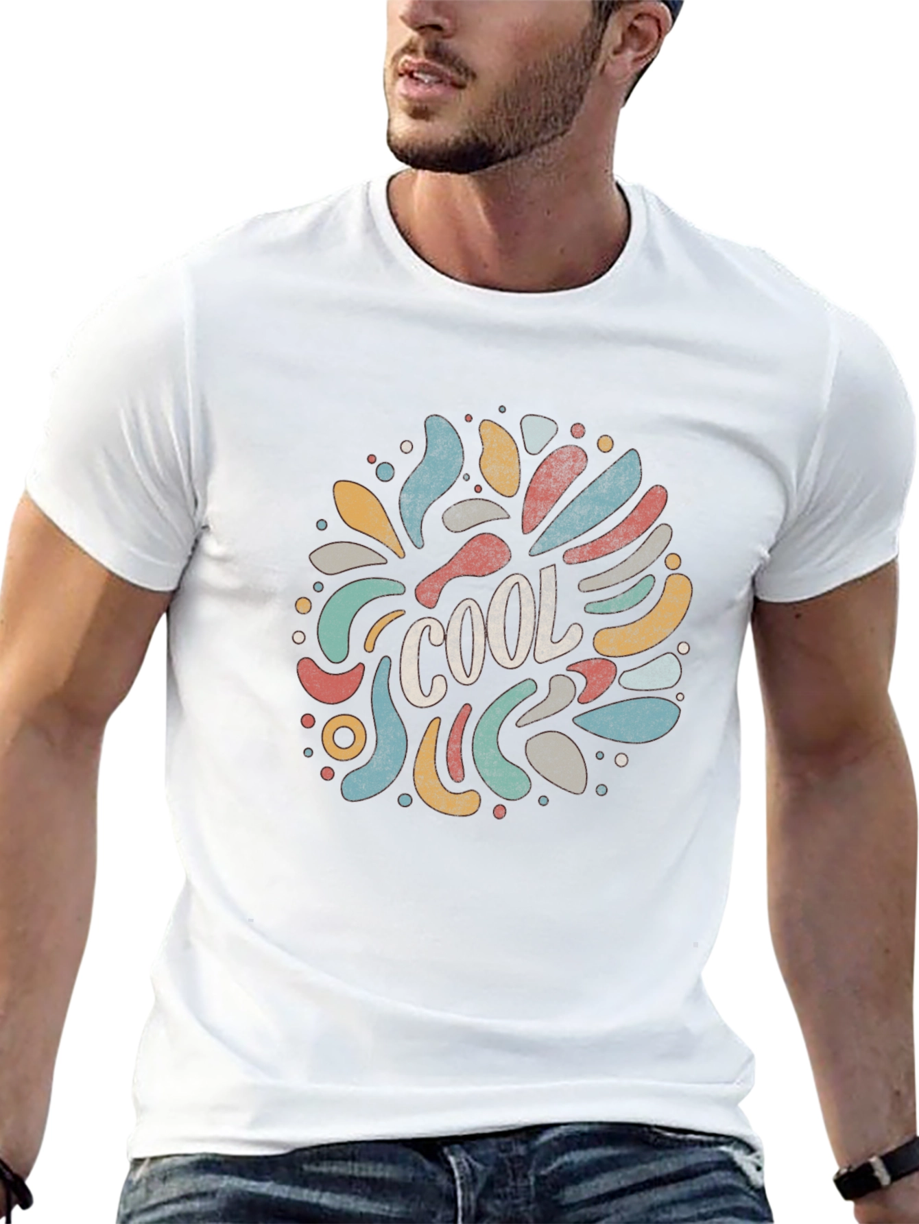 Cool Graphic Print Black T-Shirt