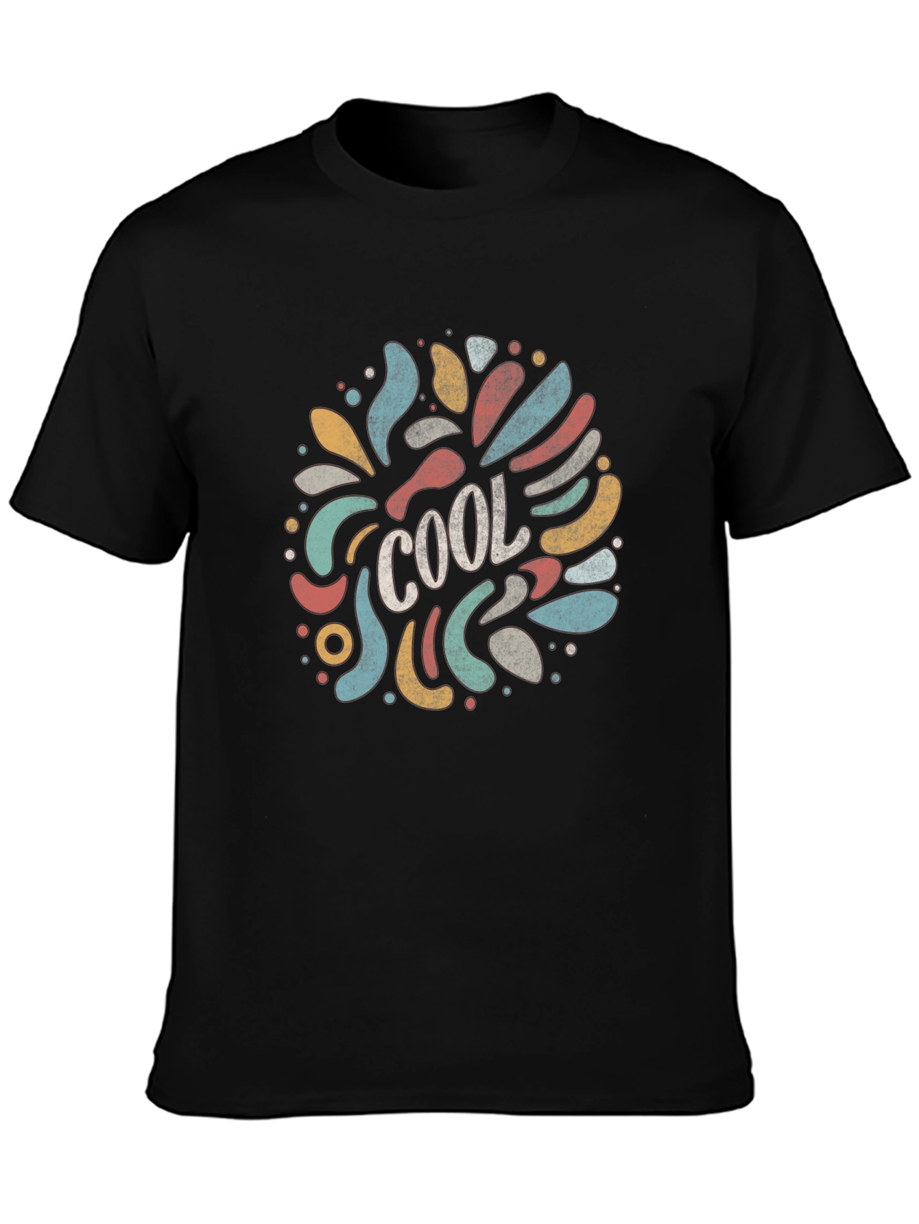 Cool Graphic Print Black T-Shirt