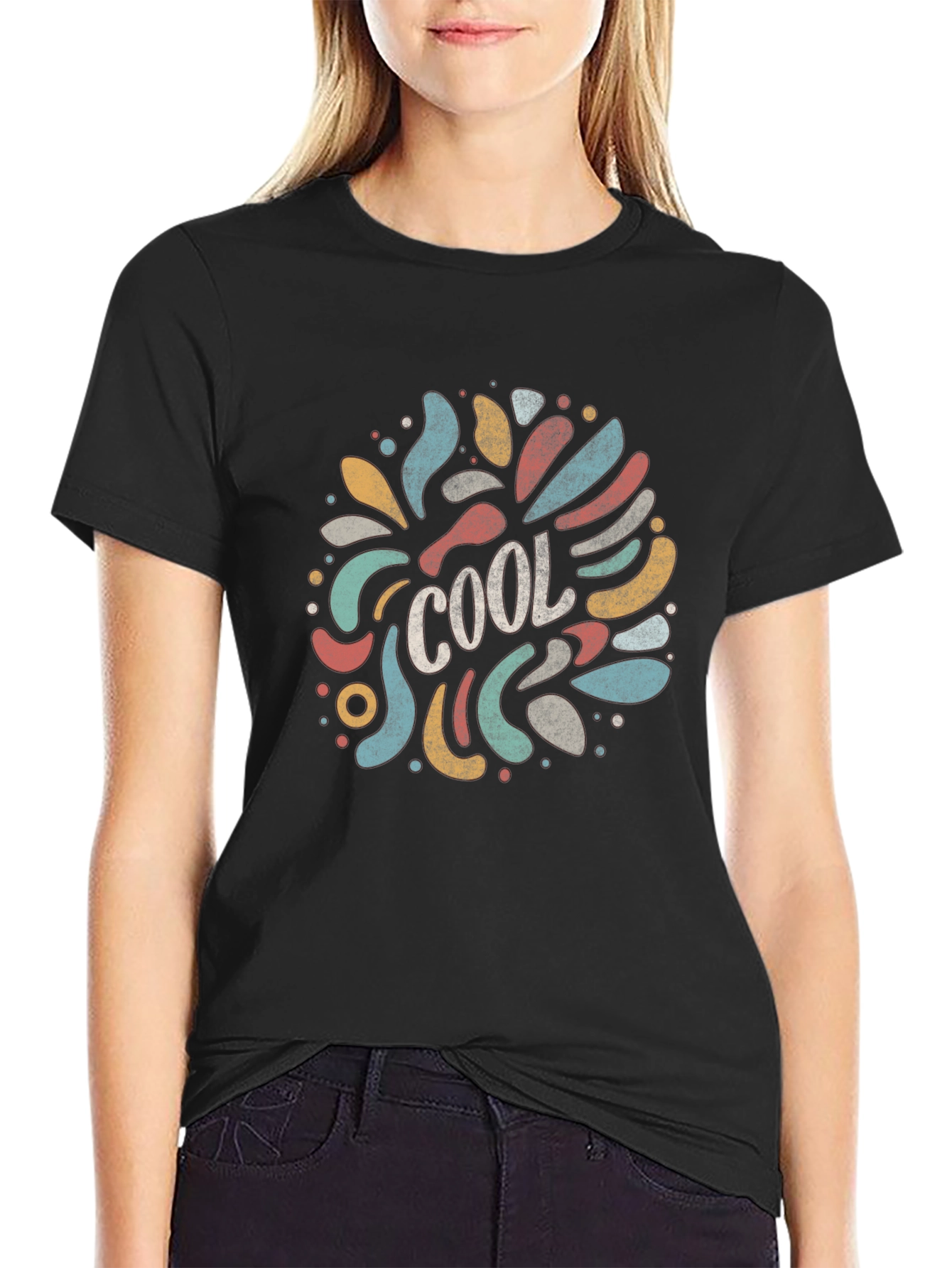 Cool Graphic Print Black T-Shirt