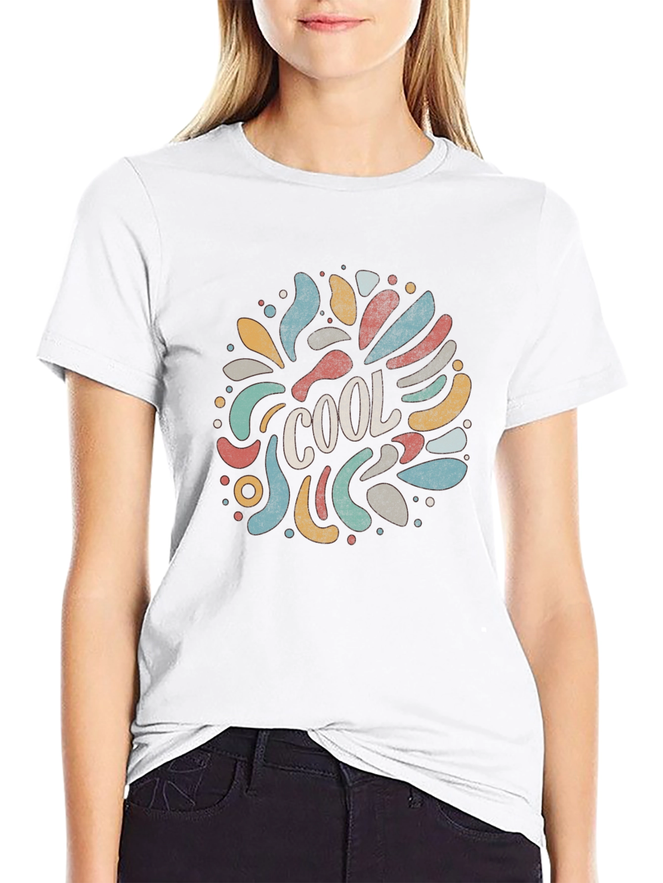 Cool Graphic Print Black T-Shirt