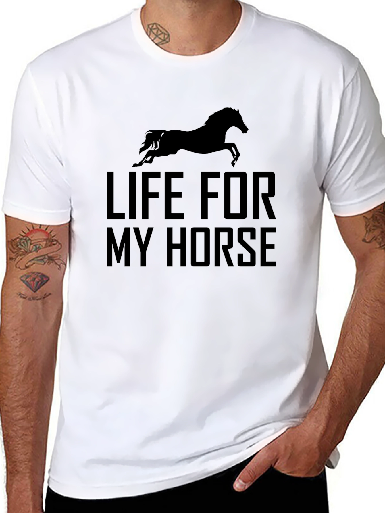 Life For My Horse Black Graphic Tee
