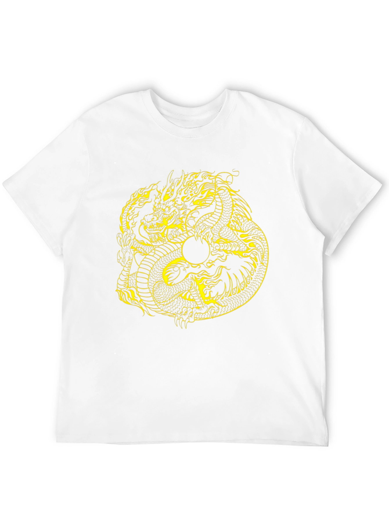 Dragon Yin Yang Graphic Black T-Shirt