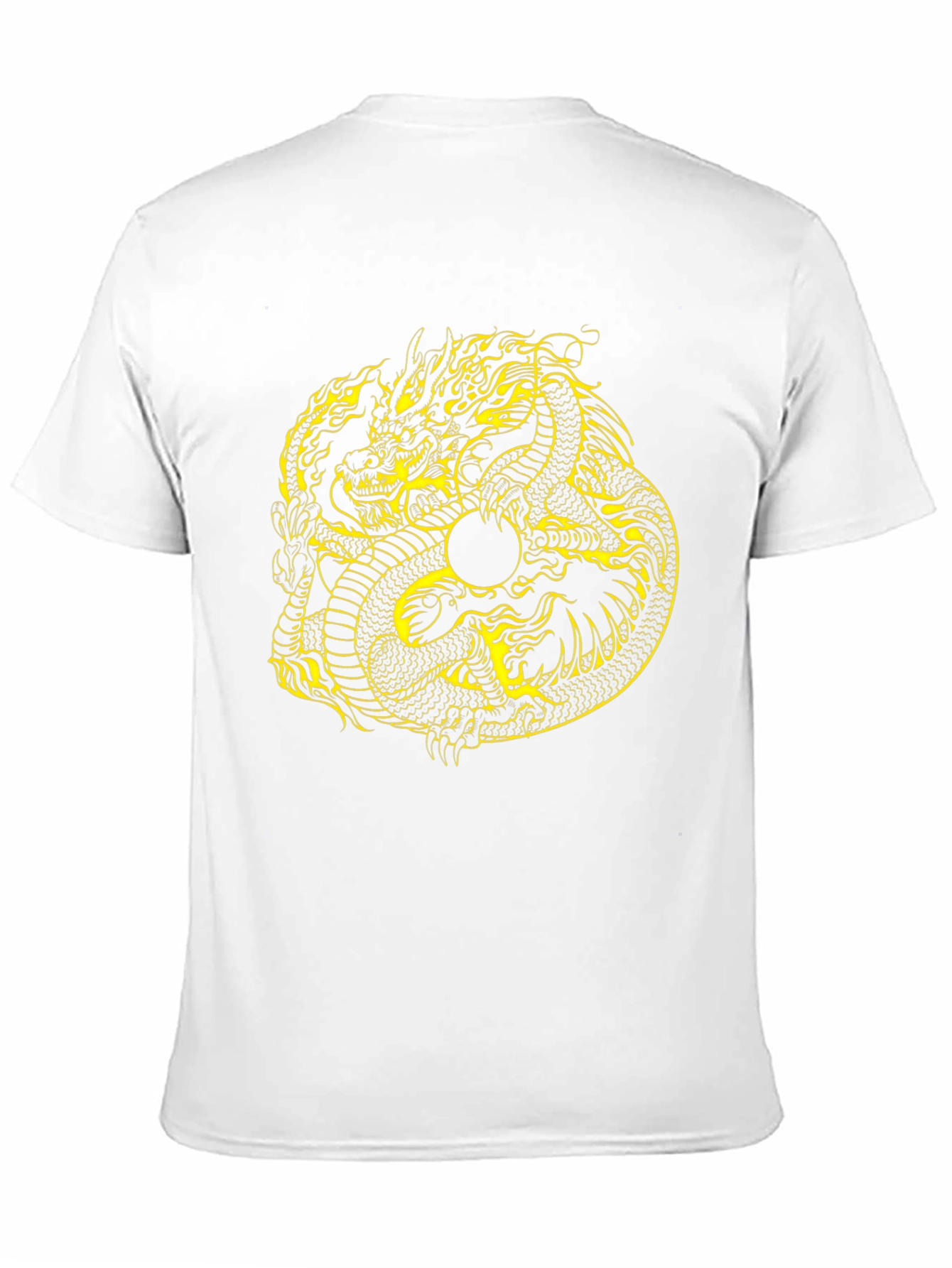 Dragon Yin Yang Graphic Black T-Shirt