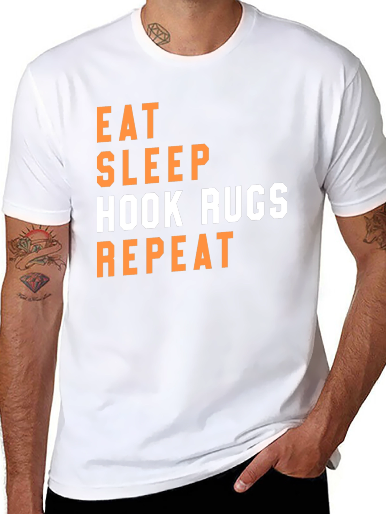 Eat Sleep Hook Rugs Repeat T-Shirt