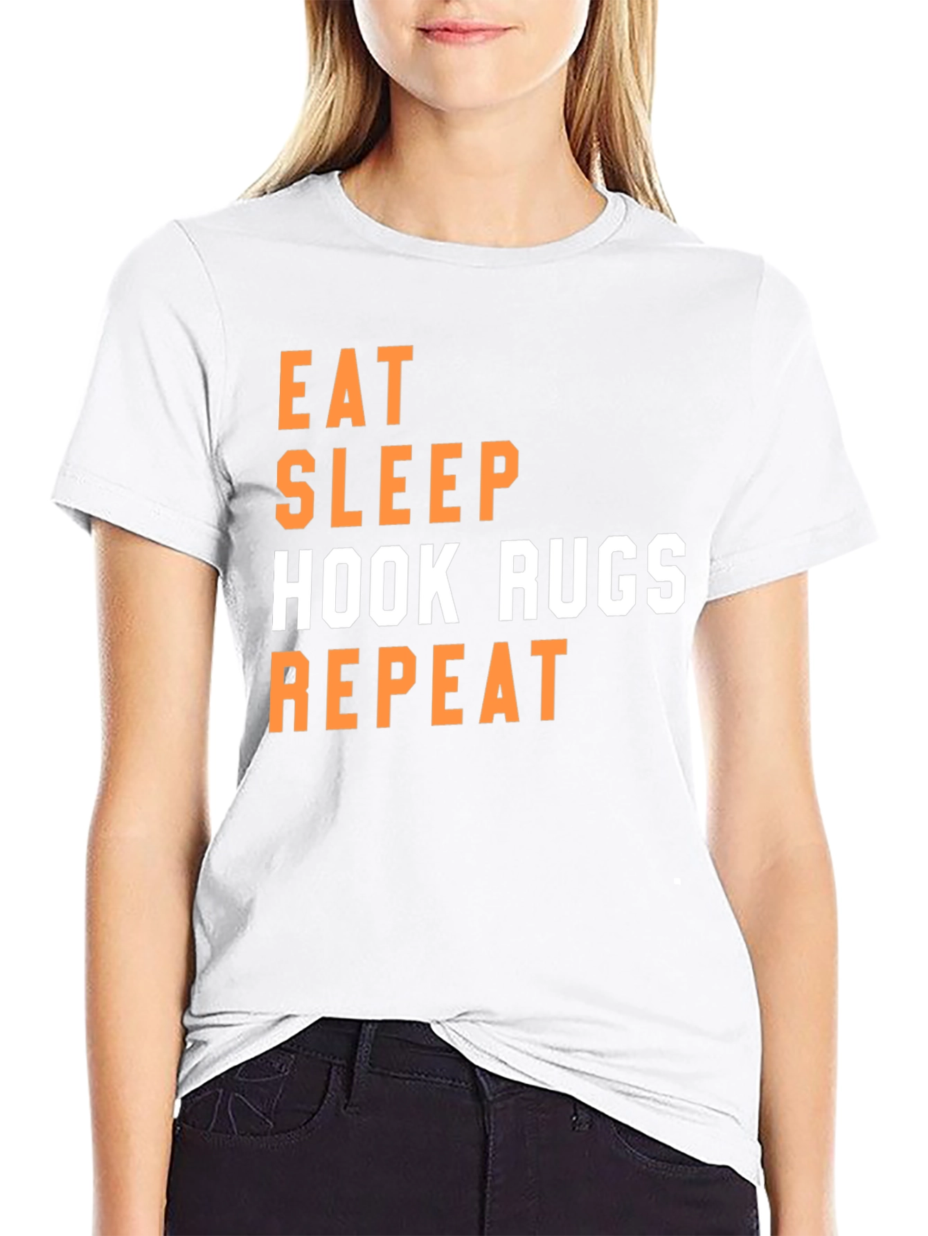 Eat Sleep Hook Rugs Repeat T-Shirt