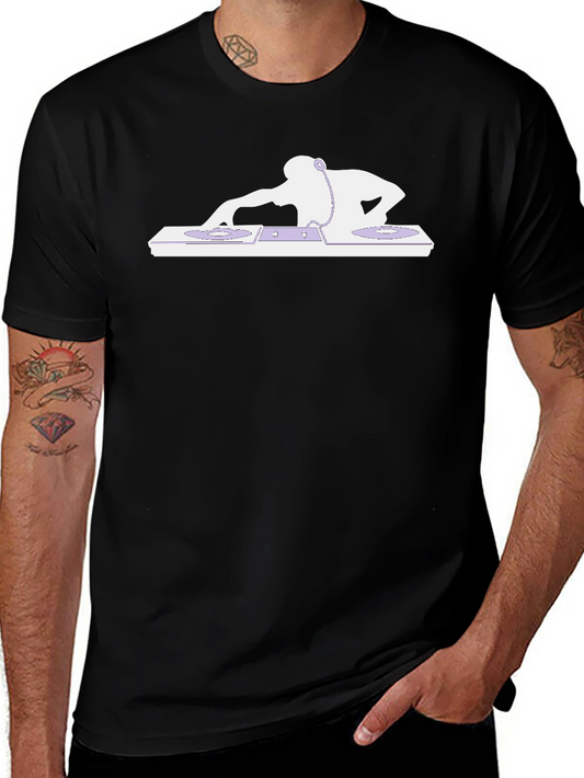 DJ Graphic Tee - Black Cotton T-Shirt