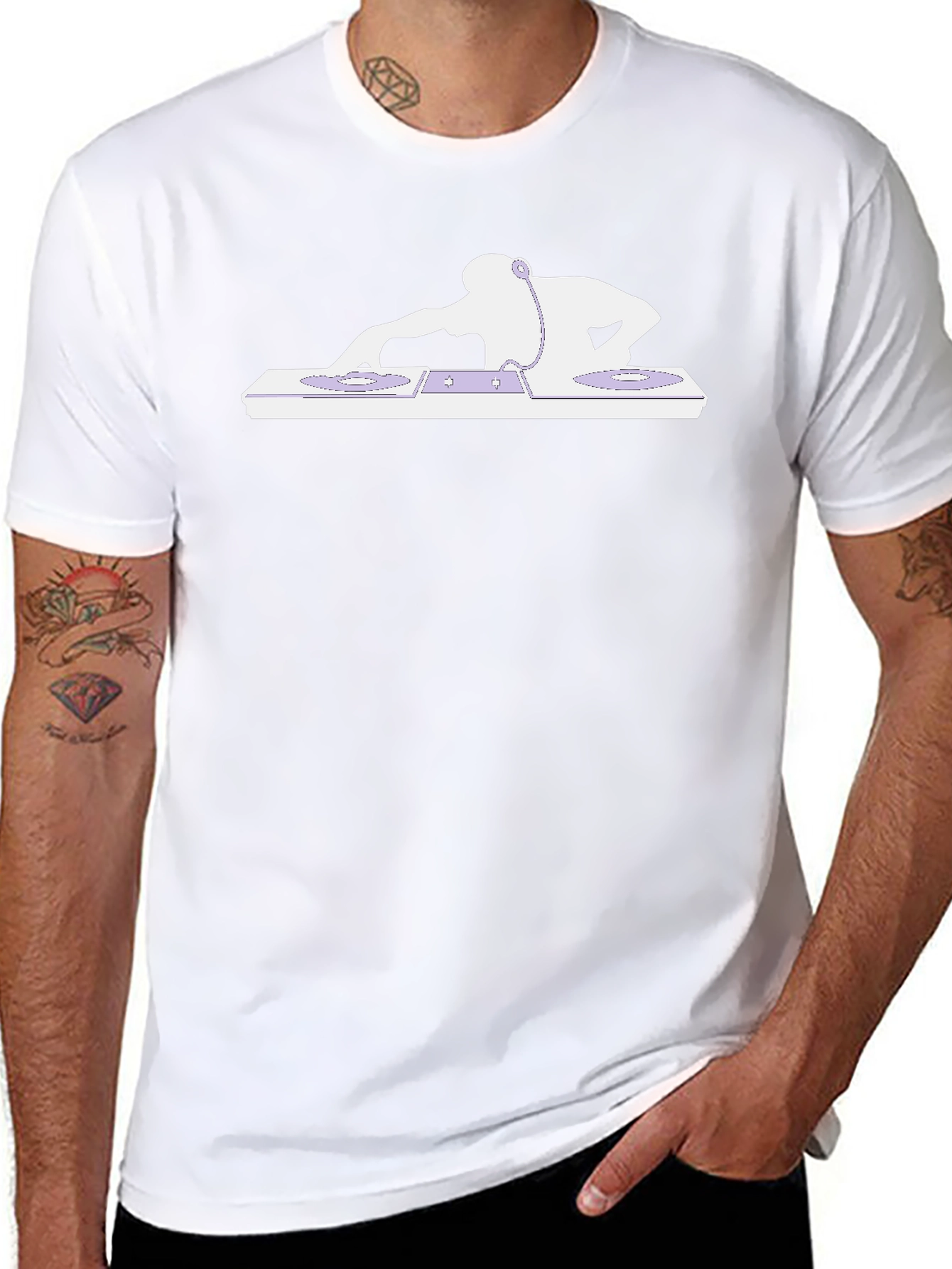 DJ Graphic Tee - Black Cotton T-Shirt