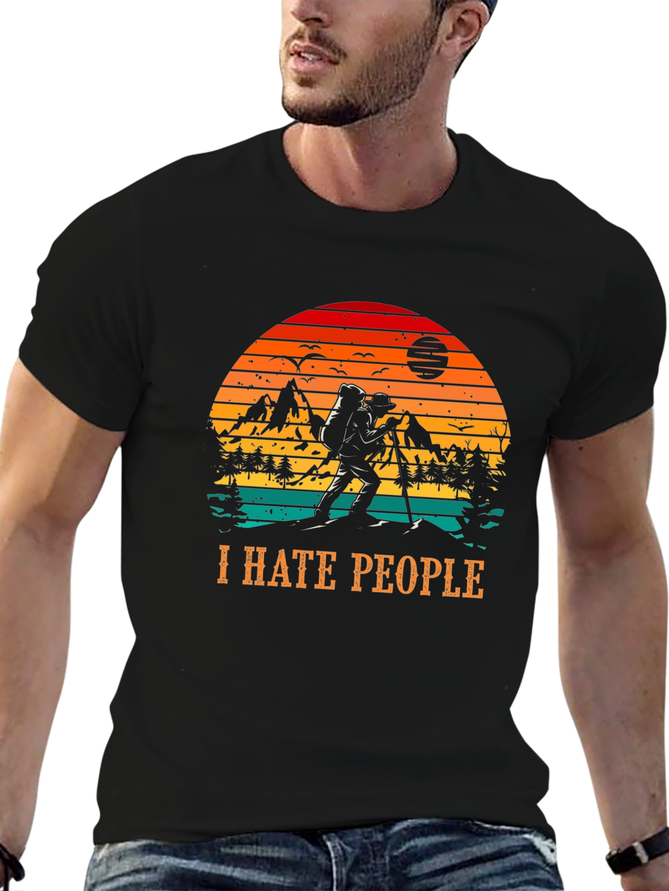 I Hate People Hiking Nature Graphic Tee