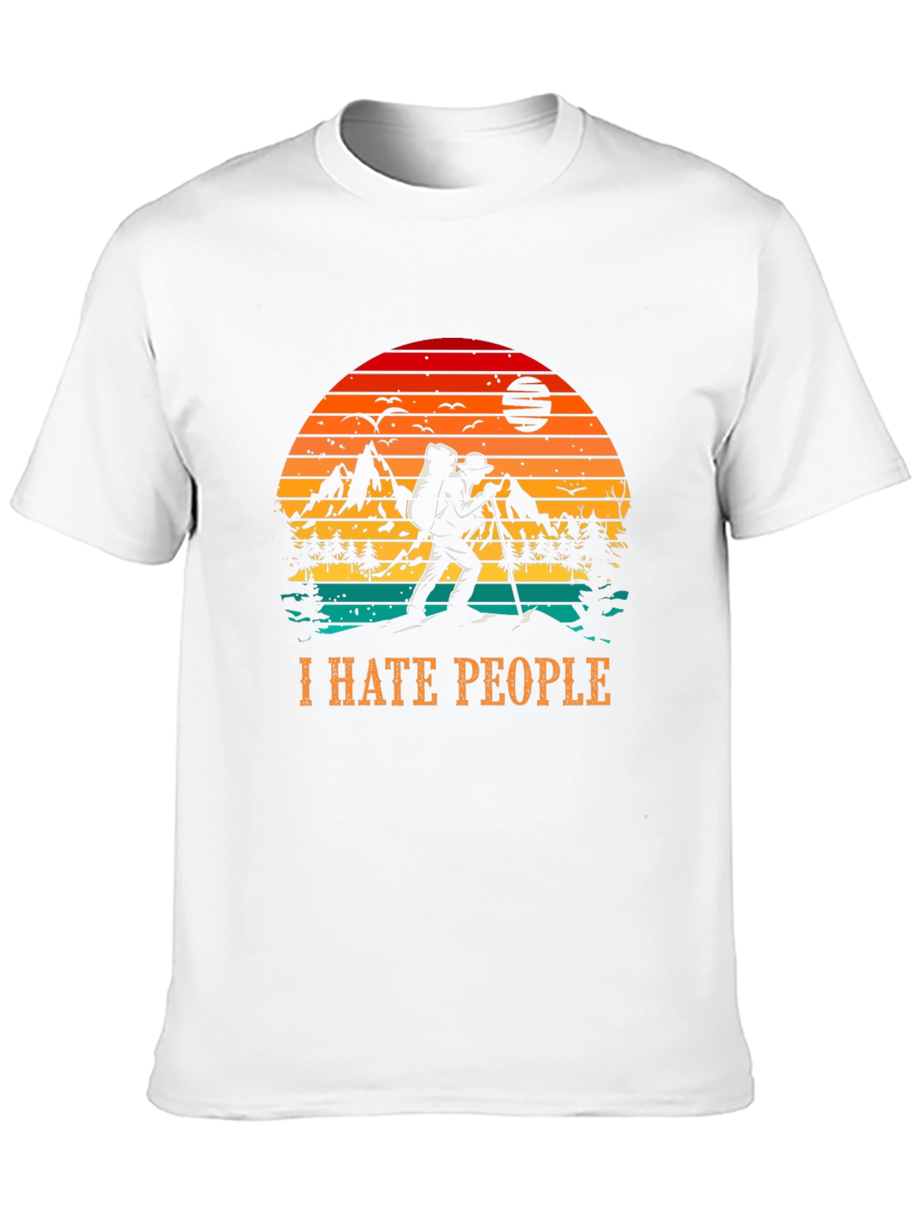 I Hate People Hiking Nature Graphic Tee