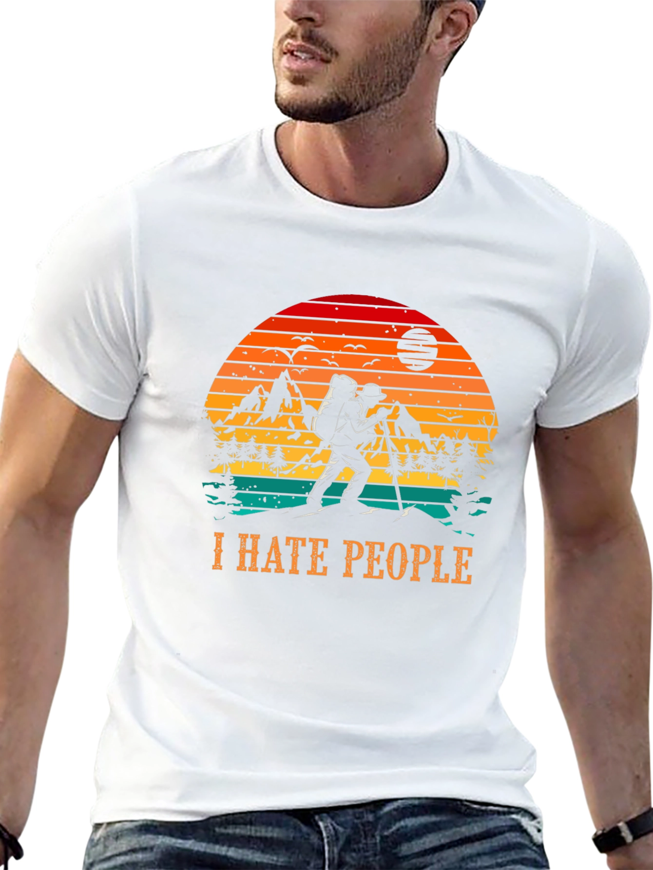 I Hate People Hiking Nature Graphic Tee