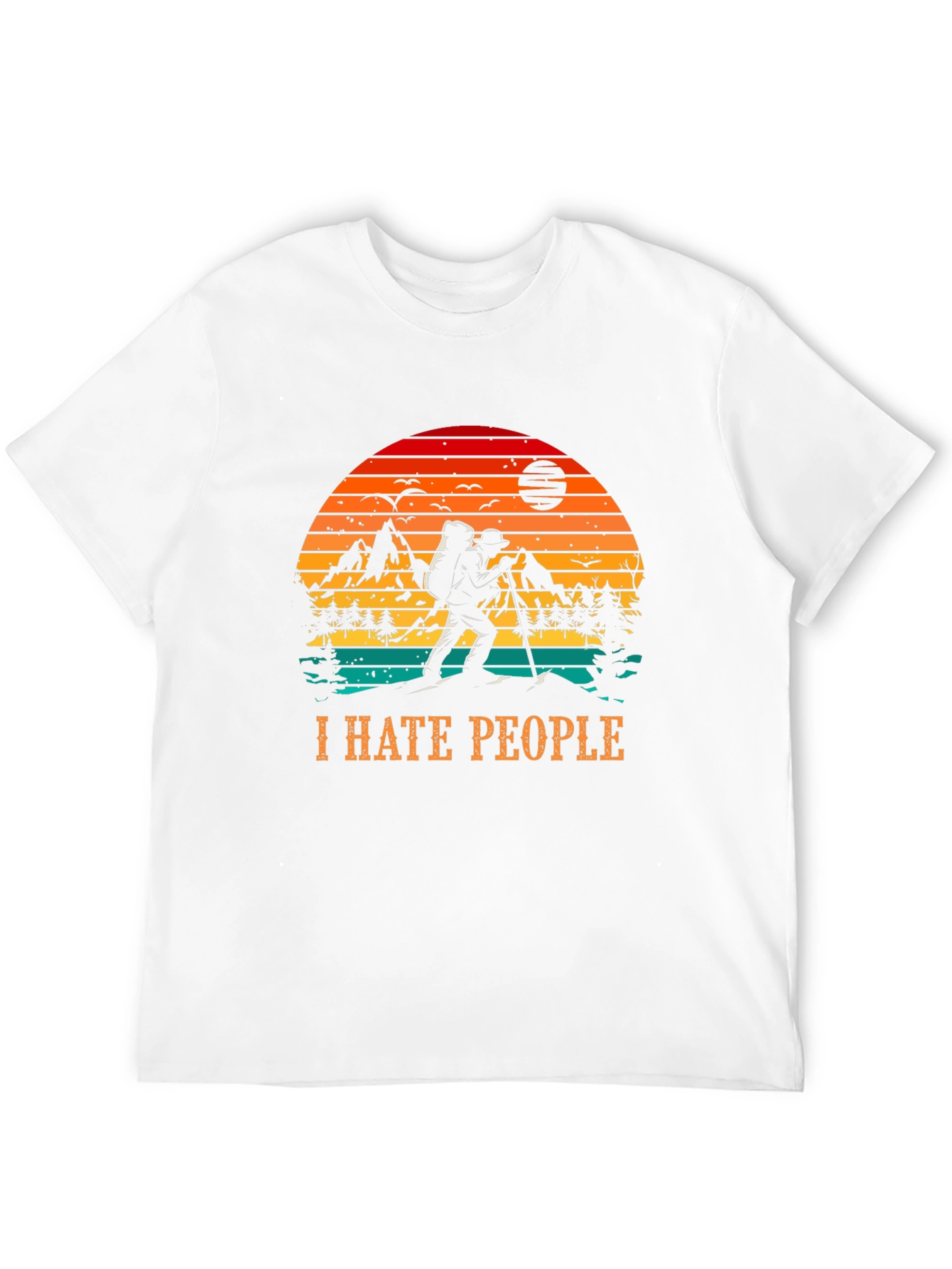 I Hate People Hiking Nature Graphic Tee