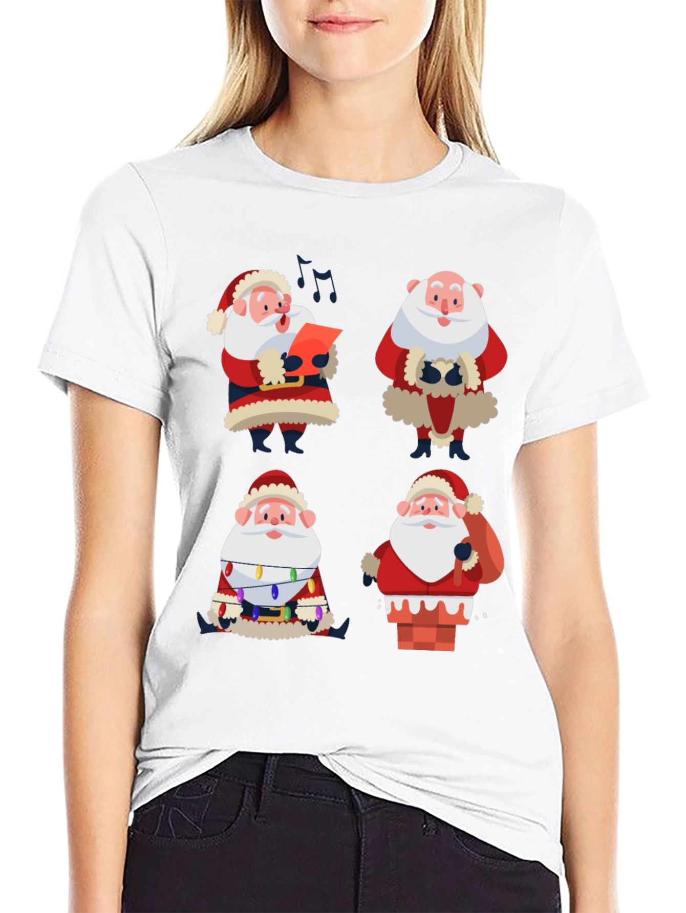 Santa Claus Graphic Tee - Holiday Cheer T-Shirt
