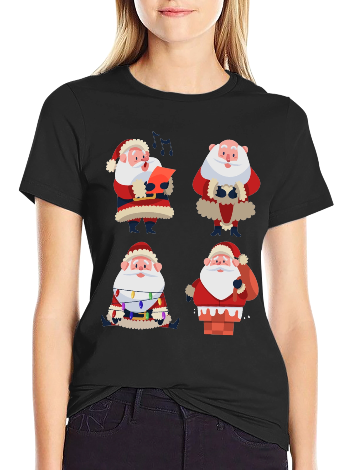 Santa Claus Graphic Tee - Holiday Cheer T-Shirt