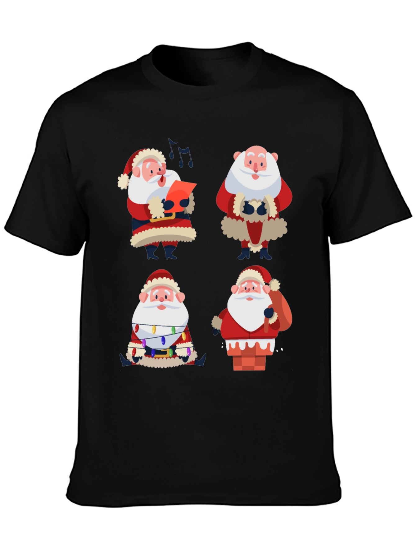 Santa Claus Graphic Tee - Holiday Cheer T-Shirt