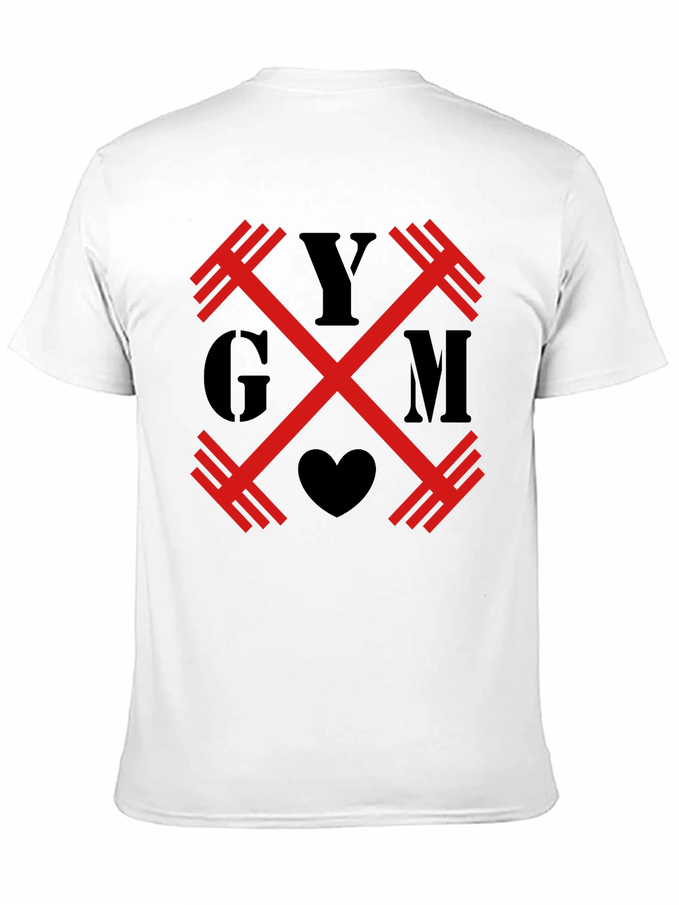 Gym & Heart Black T-Shirt Fitness Apparel