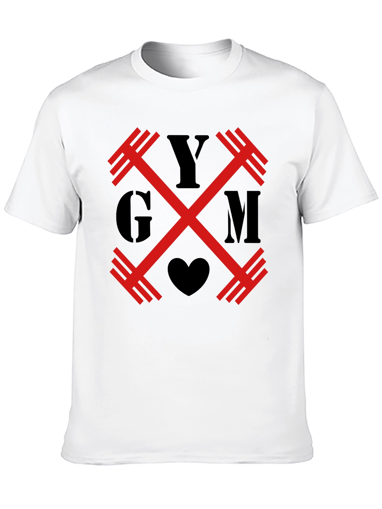 Gym & Heart Black T-Shirt Fitness Apparel