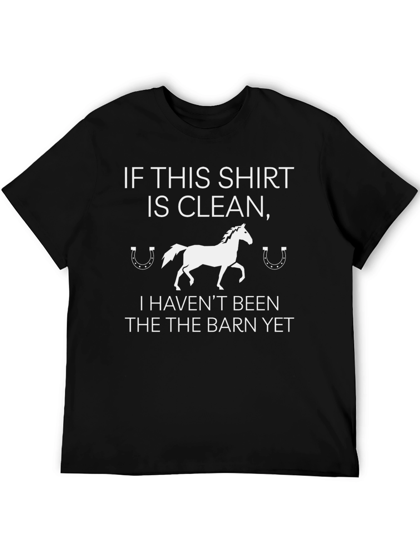 Funny Horse Barn Graphic T-Shirt