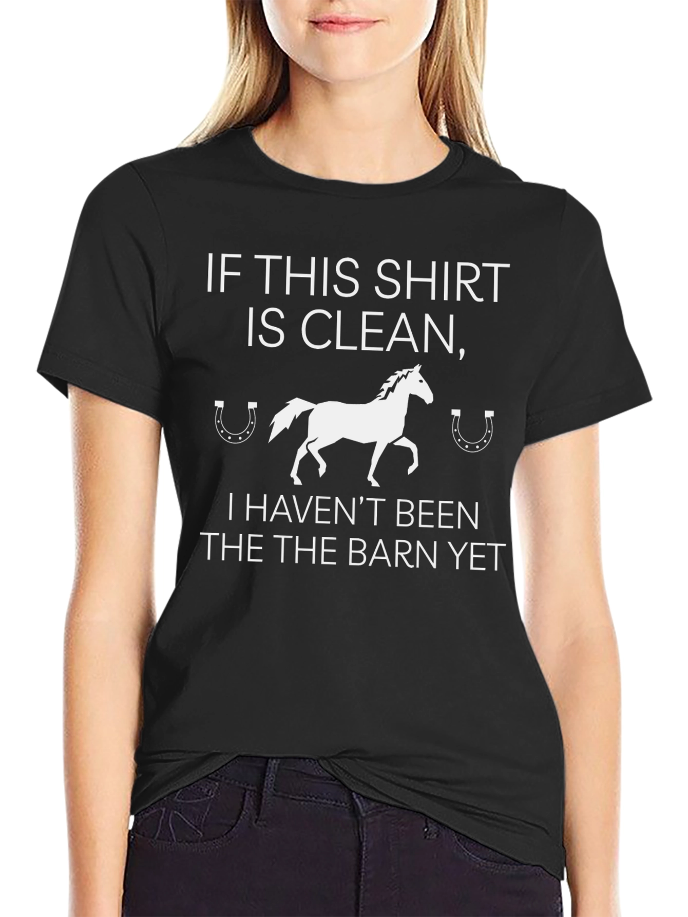 Funny Horse Barn Graphic T-Shirt