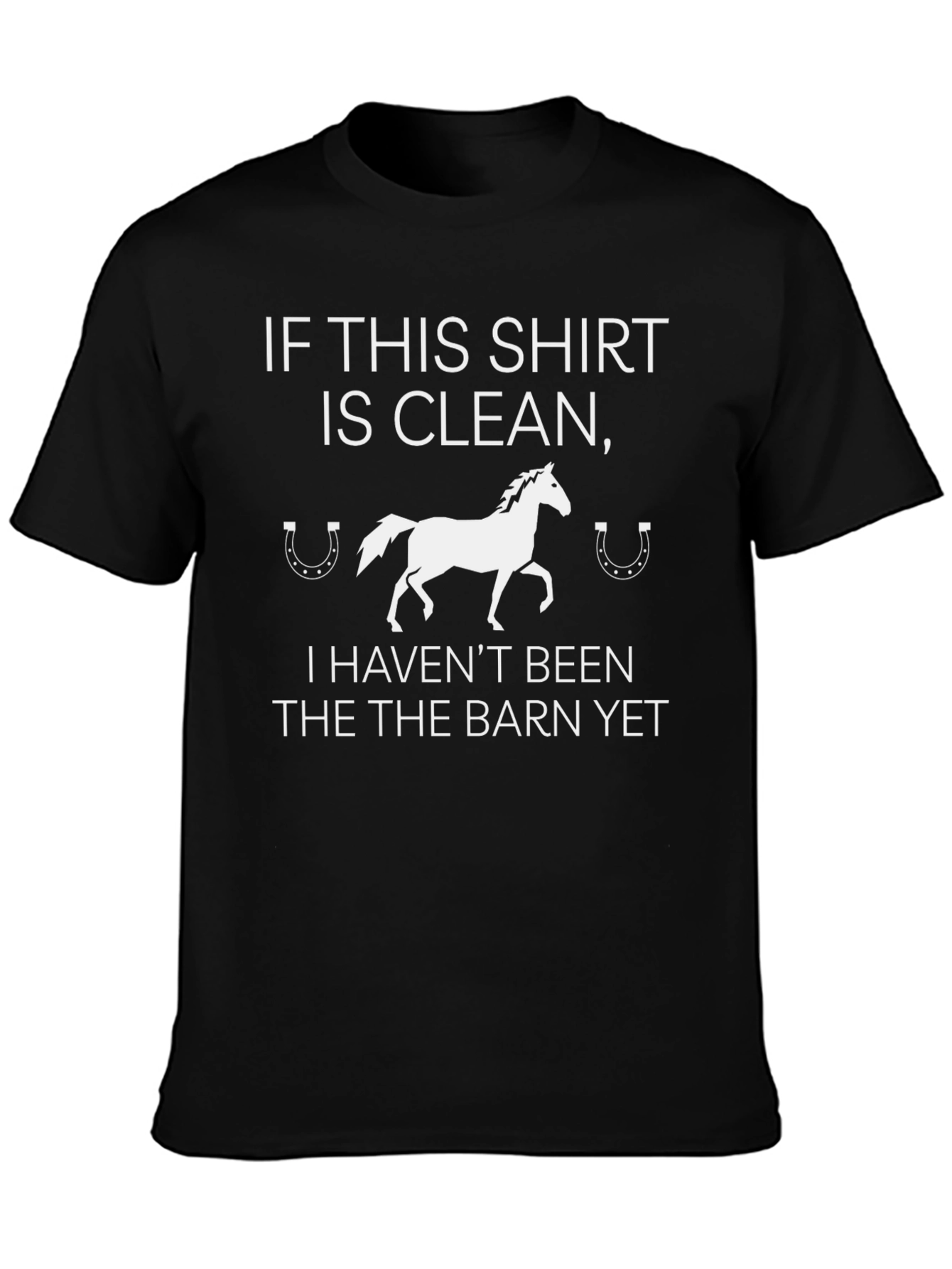 Funny Horse Barn Graphic T-Shirt