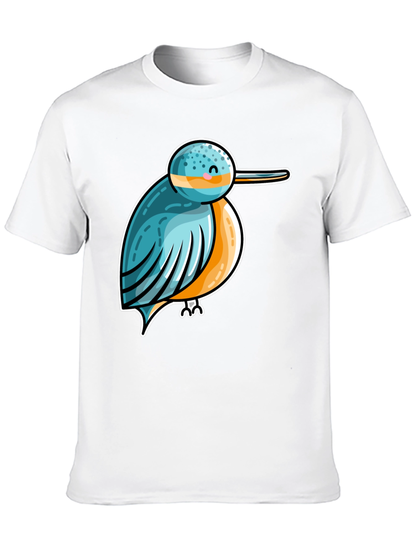 Cartoon Bird Graphic Tee - Unisex Black T-Shirt