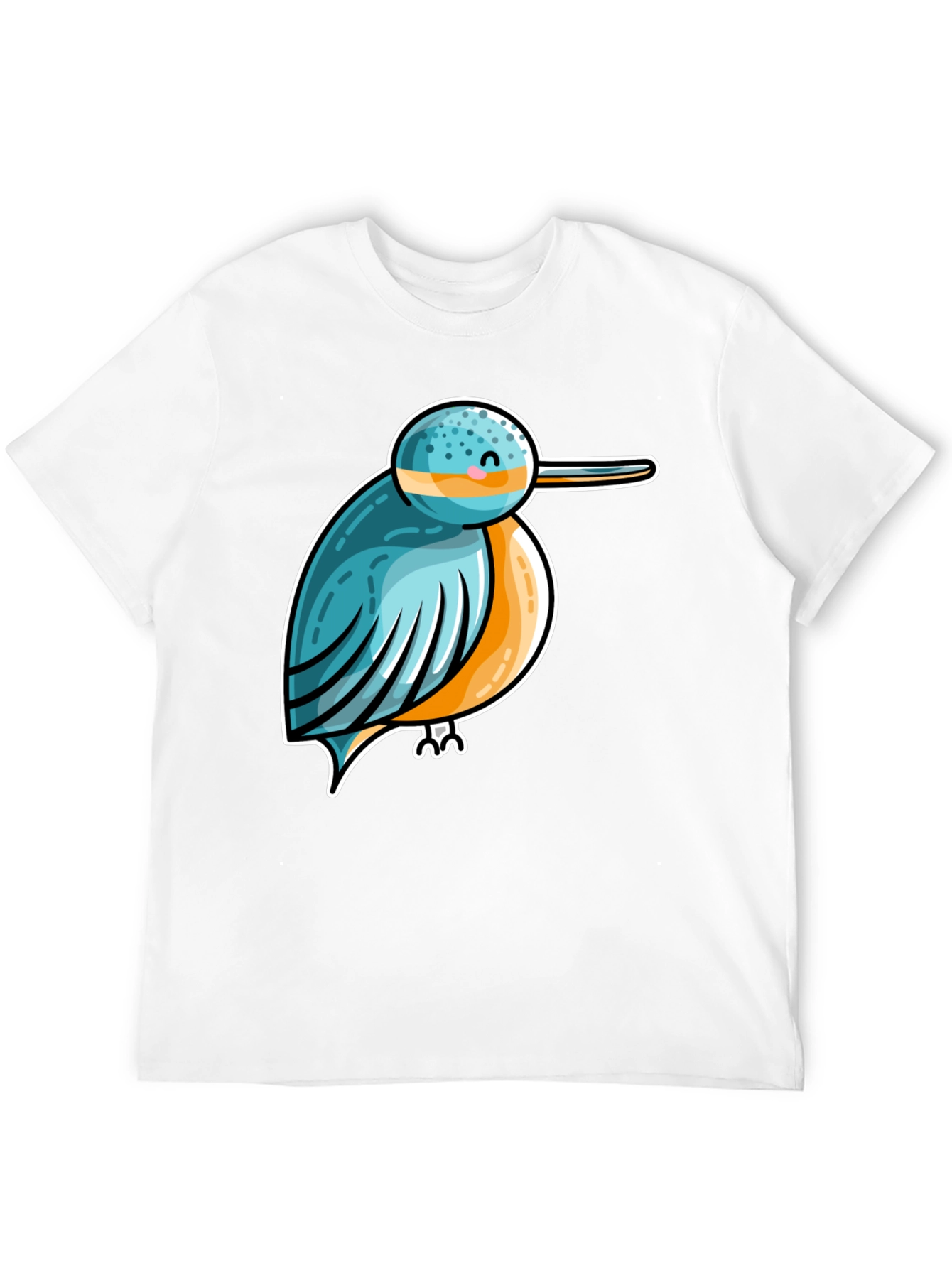 Cartoon Bird Graphic Tee - Unisex Black T-Shirt
