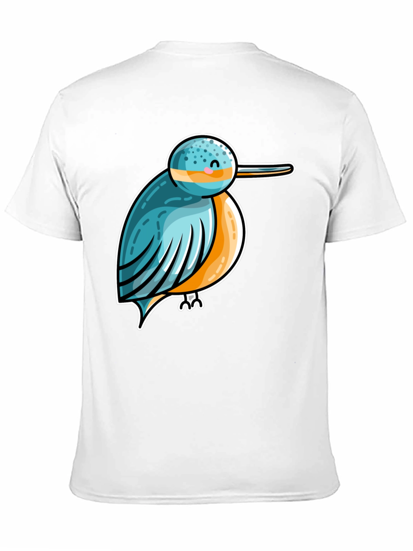 Cartoon Bird Graphic Tee - Unisex Black T-Shirt