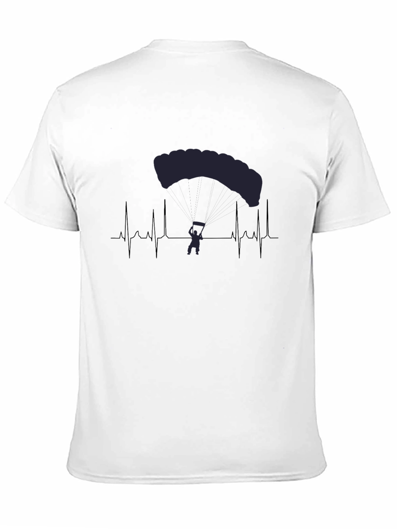 Parachute Heartbeat T-Shirt - Skydiving Enthusiast Tee