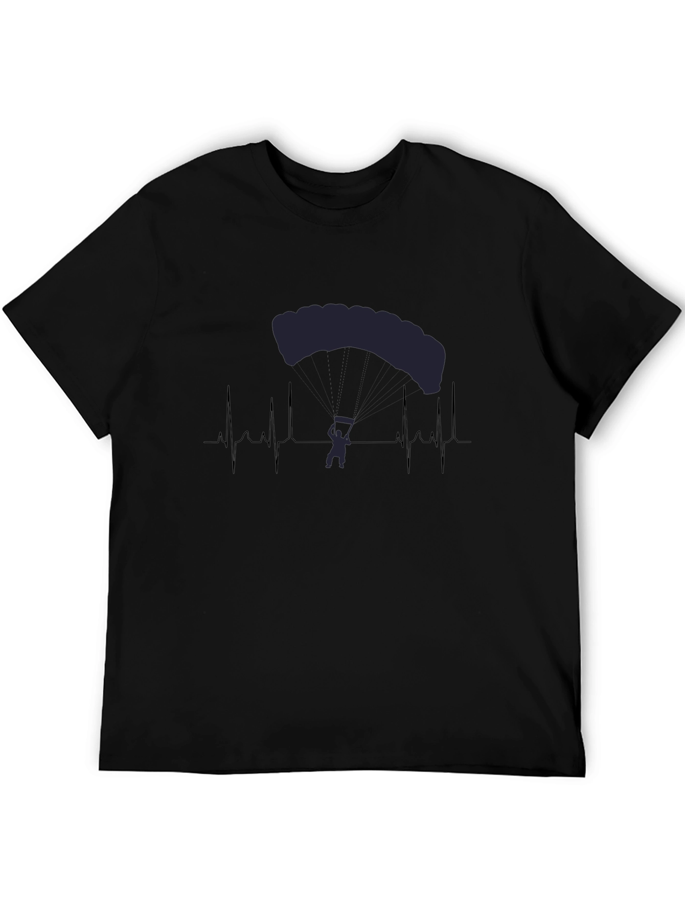 Parachute Heartbeat T-Shirt - Skydiving Enthusiast Tee