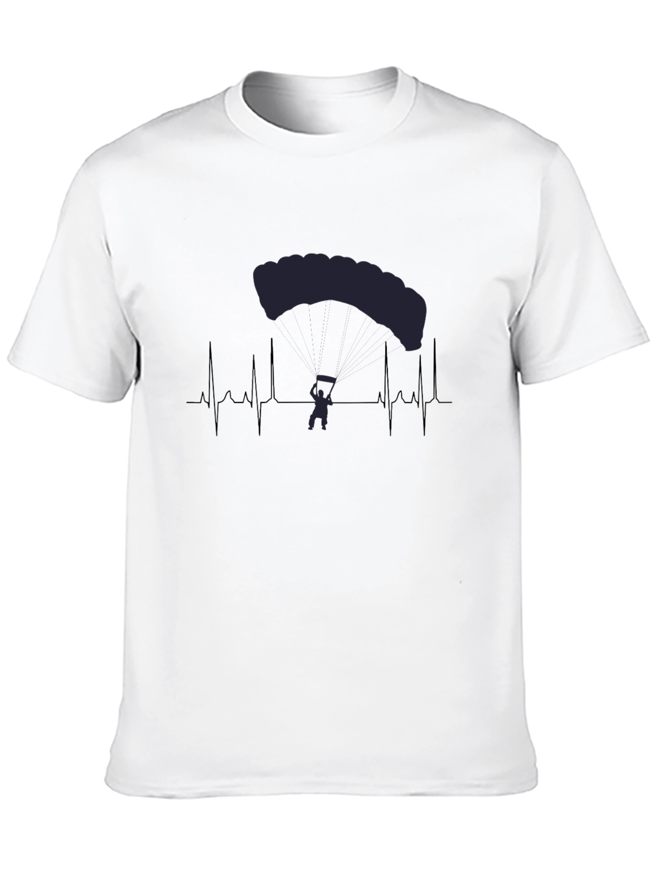 Parachute Heartbeat T-Shirt - Skydiving Enthusiast Tee
