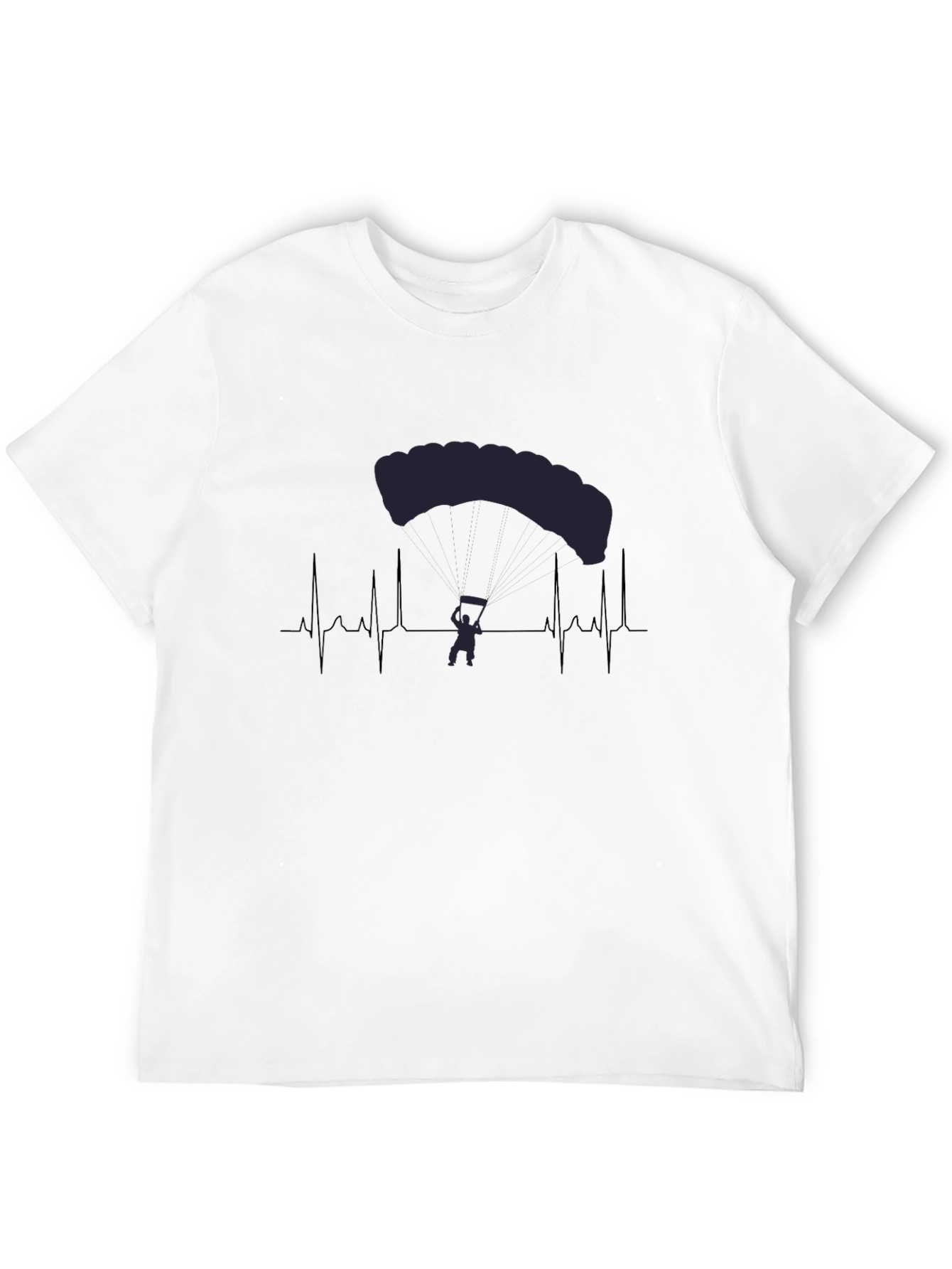 Parachute Heartbeat T-Shirt - Skydiving Enthusiast Tee