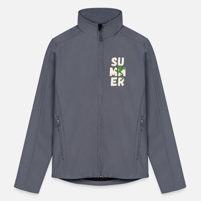 A Cartoon Crawling Lizard and Huge "Summer" Words