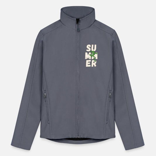 A Cartoon Crawling Lizard and Huge "Summer" Words