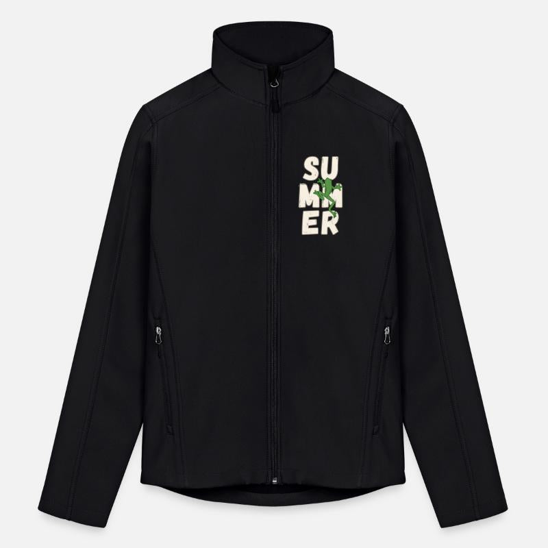 A Cartoon Crawling Lizard and Huge "Summer" Words