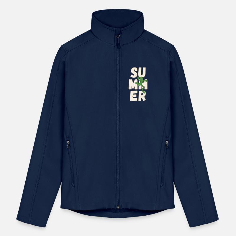 A Cartoon Crawling Lizard and Huge "Summer" Words