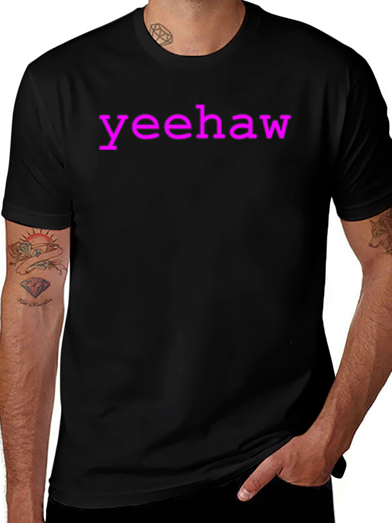 Yeehaw Tee - Casual Black T-Shirt