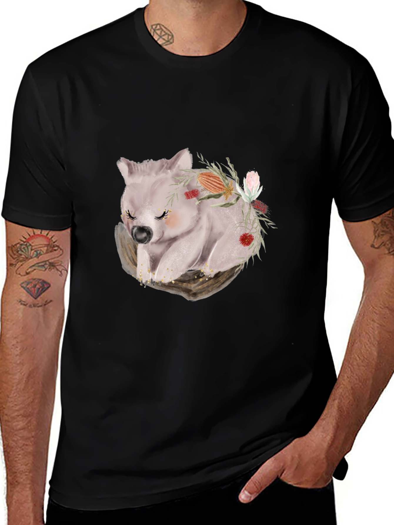 Wombat Floral T-Shirt - Soft & Stylish Tee