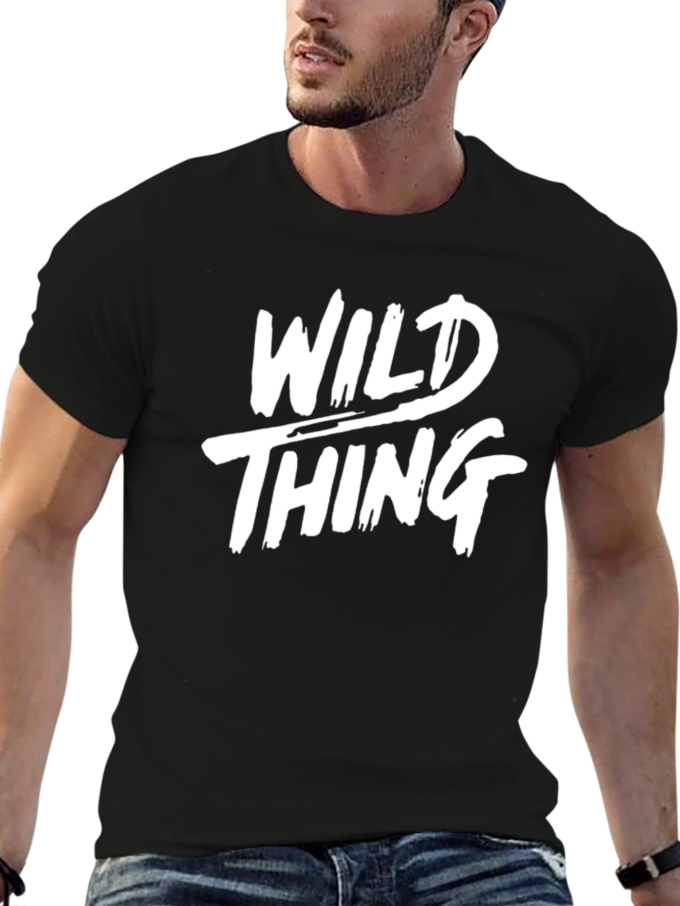Wild Thing Graphic Print Black T-Shirt