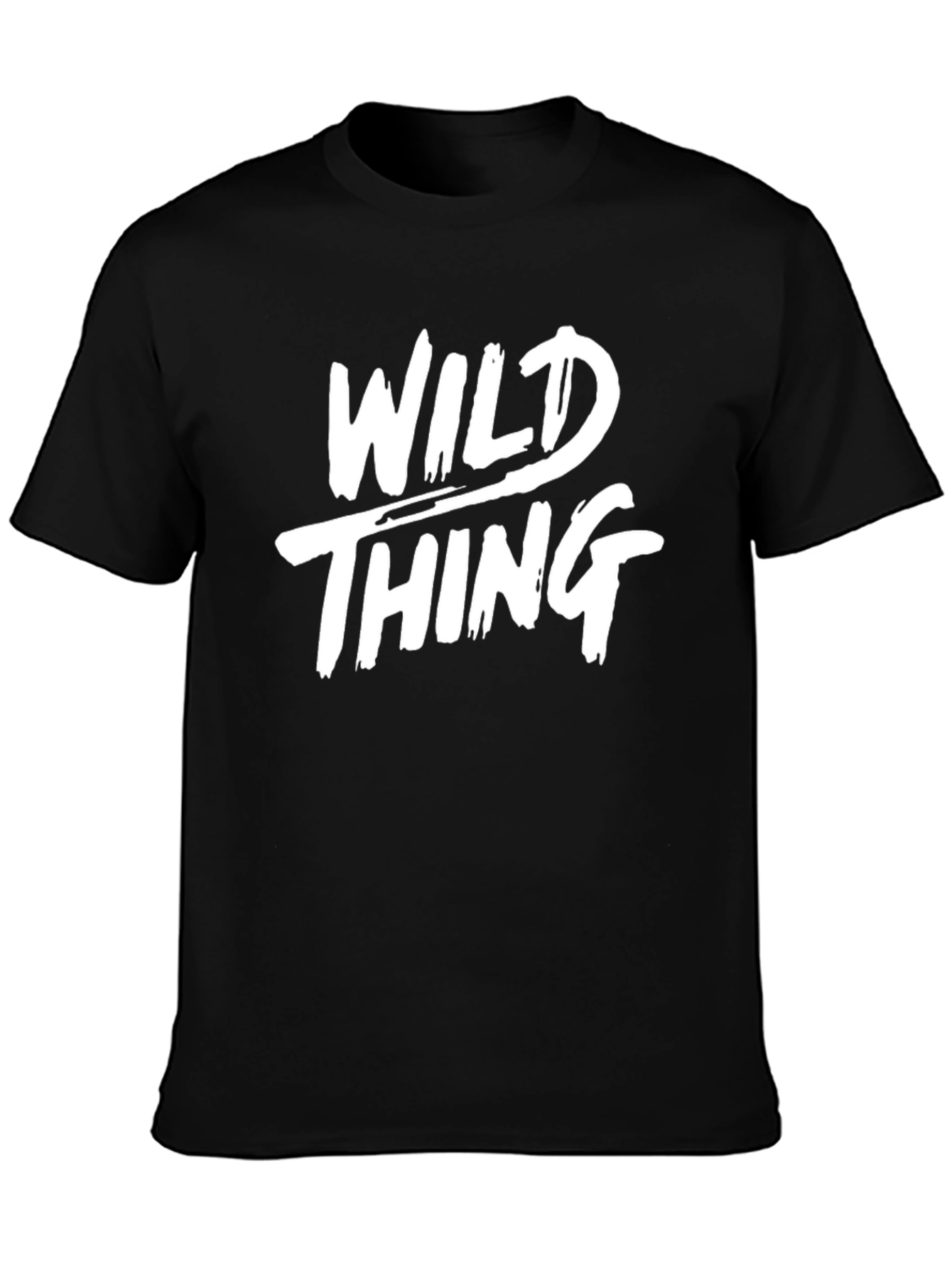 Wild Thing Graphic Print Black T-Shirt